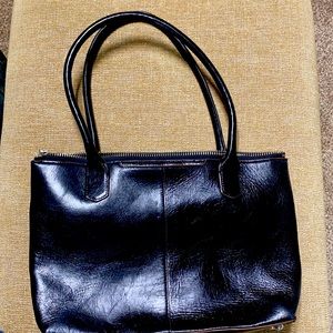 Hobo black leather shoulder bag